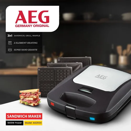 ساندویچ ساز سه کاره آاگ مدل AG2034
